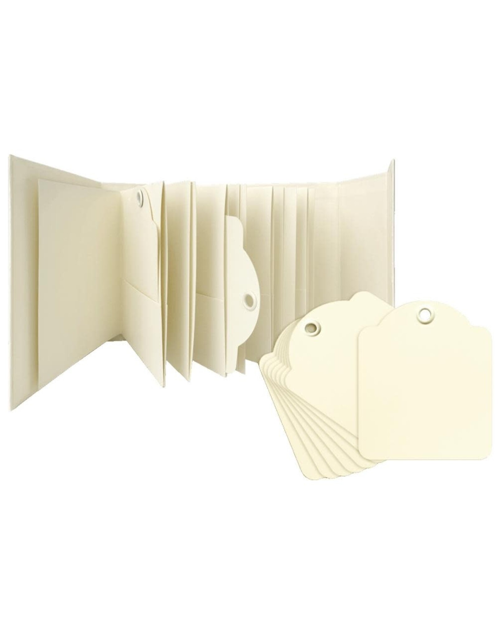 GRAPHIC 45 GRAPHIC 45 STAPLES IVORY SQUARE TAG & POCKET WRAP-AROUND ALBUM