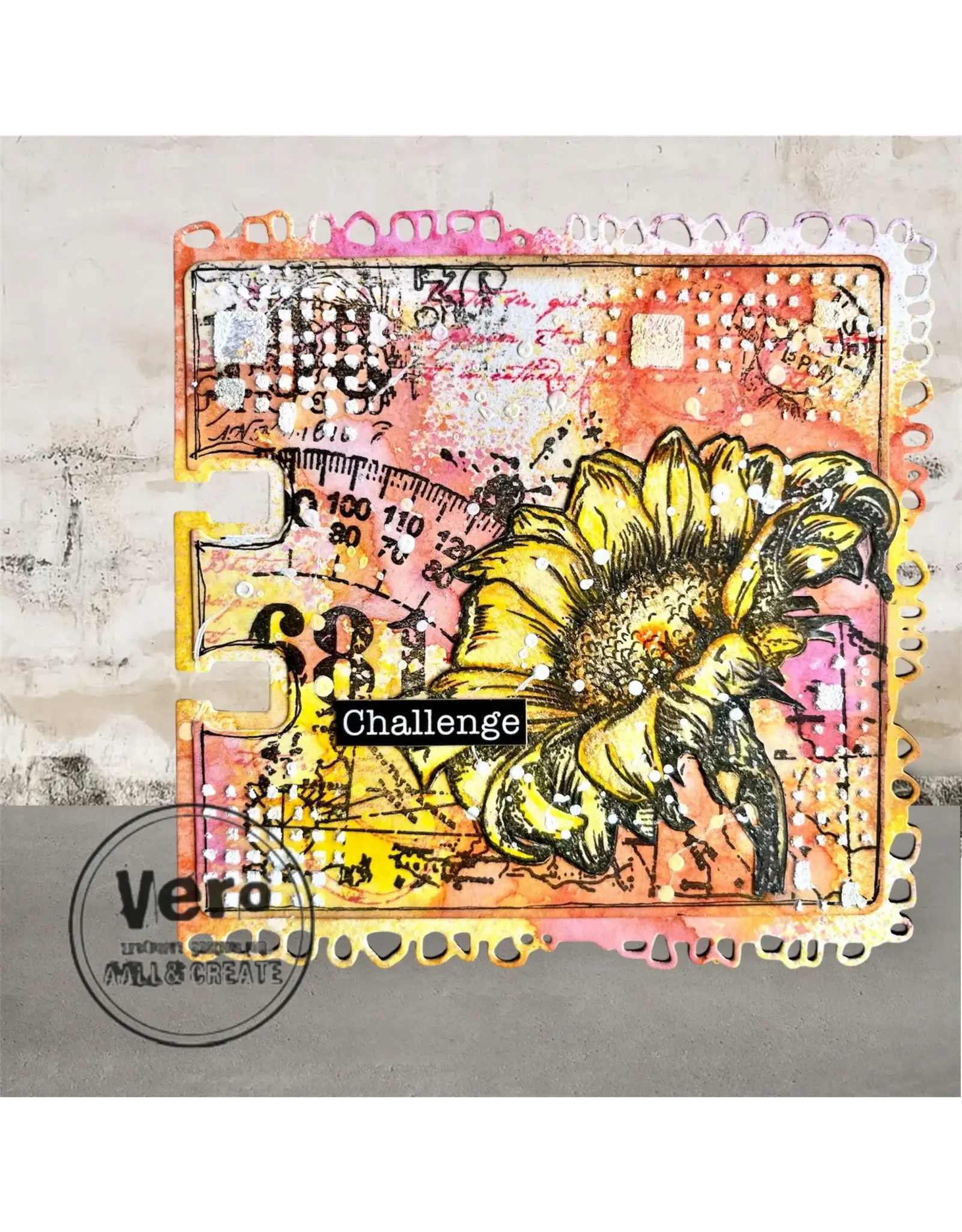 AALL & CREATE AALL & CREATE AUTOUR DE MWA  #1250 SUNNY SPLASH A6 CLEAR STAMP SET