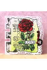 AALL & CREATE AALL & CREATE AUTOUR DE MWA  #1251 ROSEY DAZE A6 CLEAR STAMP SET