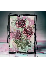 AALL & CREATE AALL & CREATE AUTOUR DE MWA  #1251 ROSEY DAZE A6 CLEAR STAMP SET