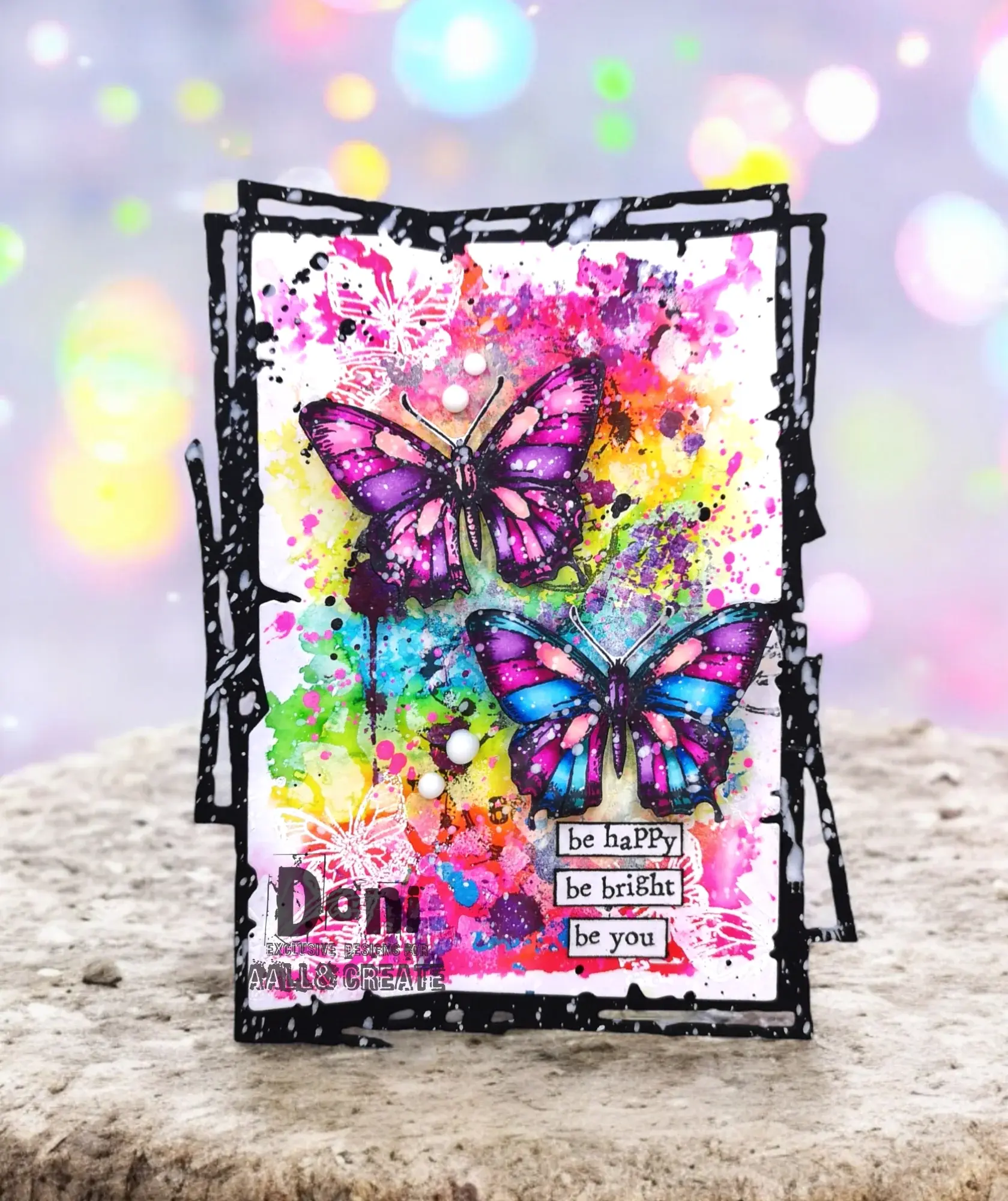 AALL & CREATE AALL & CREATE AUTOUR DE MWA #1252 TANGERINE WINGS A6 CLEAR STAMP SET
