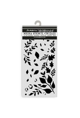 STAMPERIA STAMPERIA CREATE HAPPINESS DEWDROPS BIG LEAVES 12x25cm STENCIL