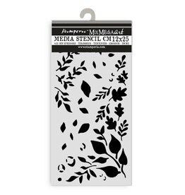 STAMPERIA STAMPERIA CREATE HAPPINESS DEWDROPS BIG LEAVES 12x25cm STENCIL