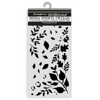 STAMPERIA STAMPERIA CREATE HAPPINESS DEWDROPS BIG LEAVES 12x25cm STENCIL