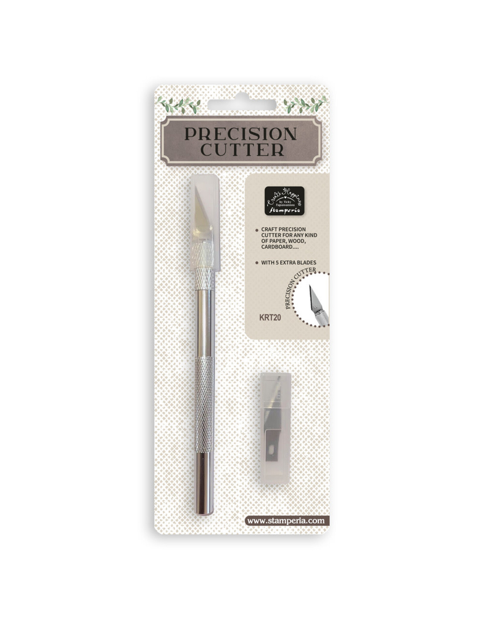 STAMPERIA STAMPERIA CREATE HAPPINESS PRECISION CUTTER WITH 5 BLADES