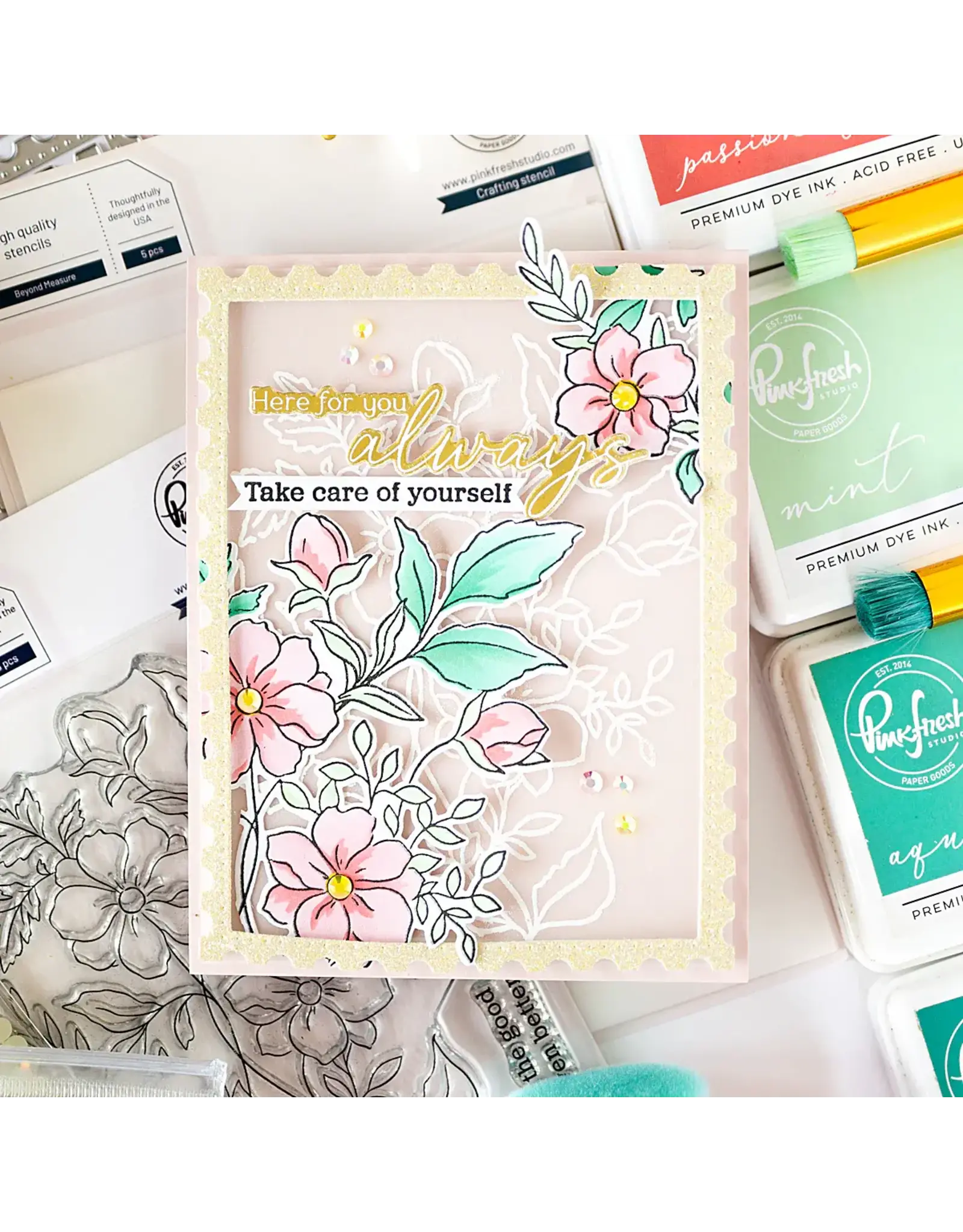 PINKFRESH STUDIO ESSENTIALS NESTED RECTANGLES POSTED EDGE DIE SET ...
