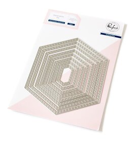 PINKFRESH PINKFRESH STUDIO ESSENTIALS NESTED HEXAGONS DOUBLE STITCH DIE SET