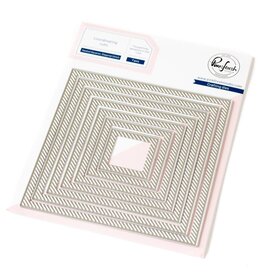 PINKFRESH PINKFRESH STUDIO ESSENTIALS NESTED SQUARES DIAGONAL STITCHED DIE SET
