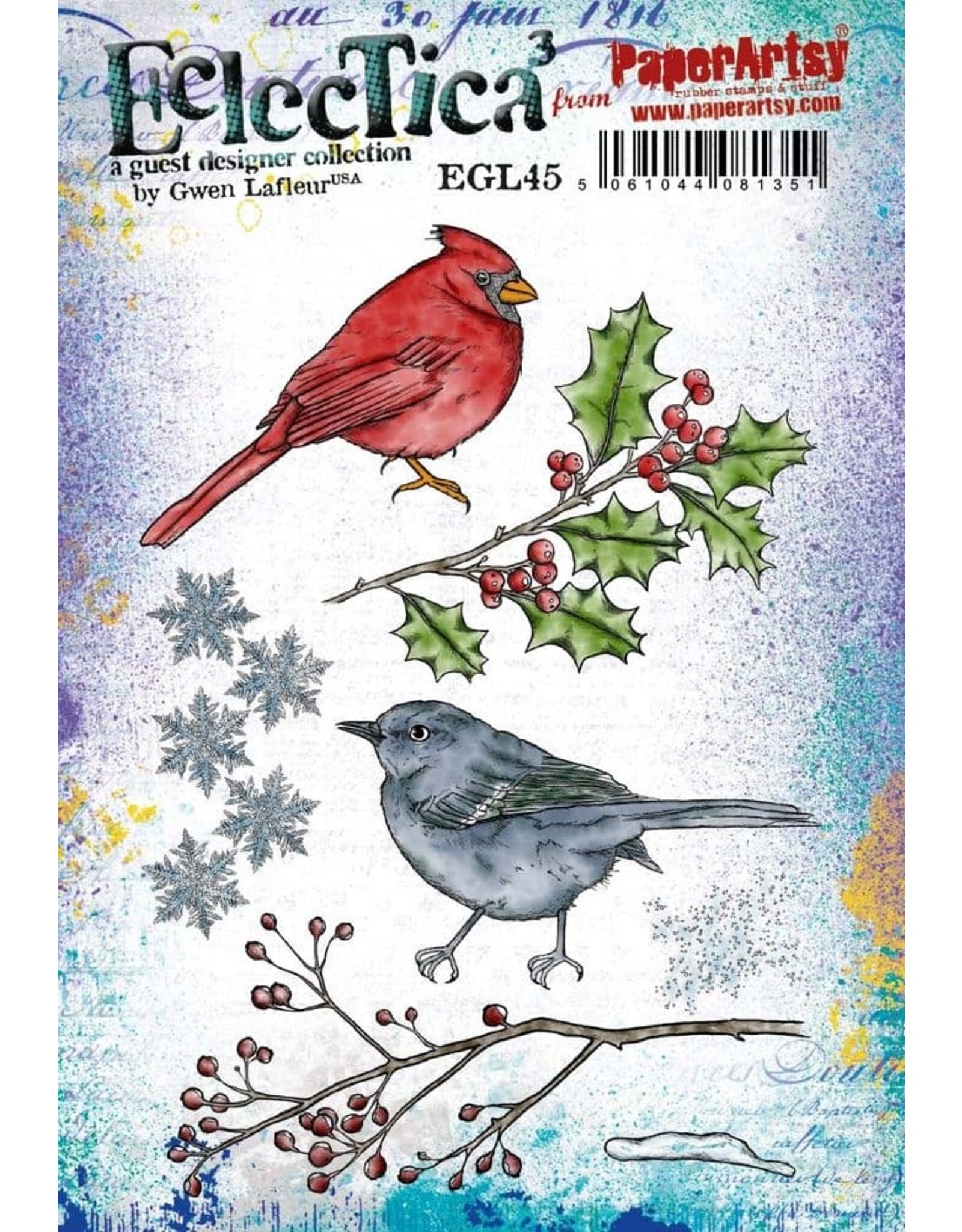 PAPER ARTSY PAPER ARTSY ECLECTICA GWEN LAFLEUR EGL45 CLING STAMP SET