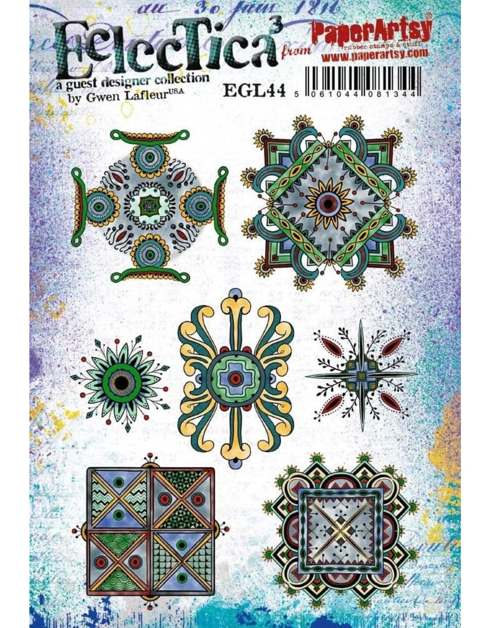 PAPER ARTSY PAPER ARTSY ECLECTICA GWEN LAFLEUR EGL44 CLING STAMP SET