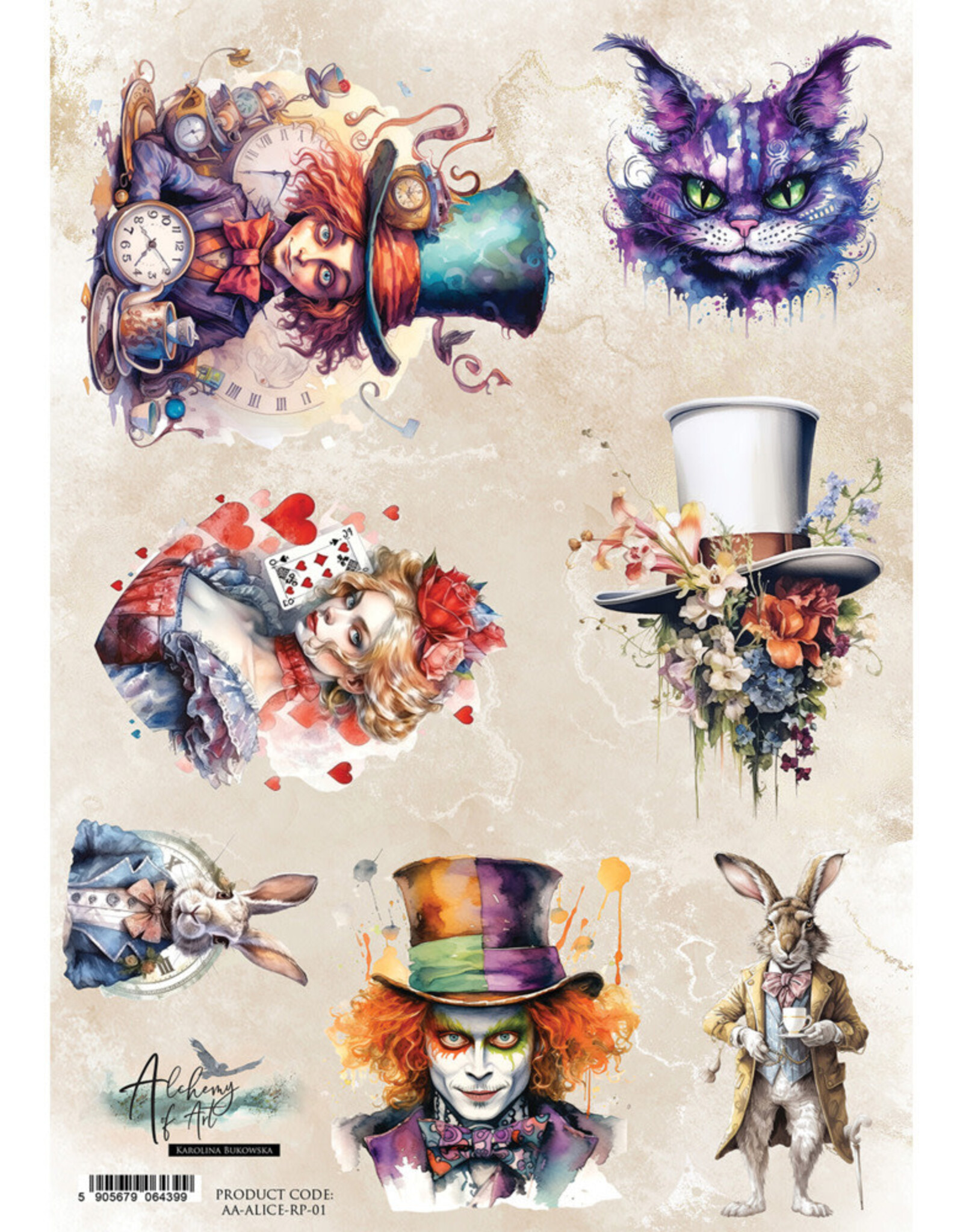 ALCHEMY OF ART ALCHEMY OF ART ALICE 01 A4 RICE PAPER