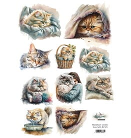 ALCHEMY OF ART ALCHEMY OF ART CATS 01 A4 RICE PAPER