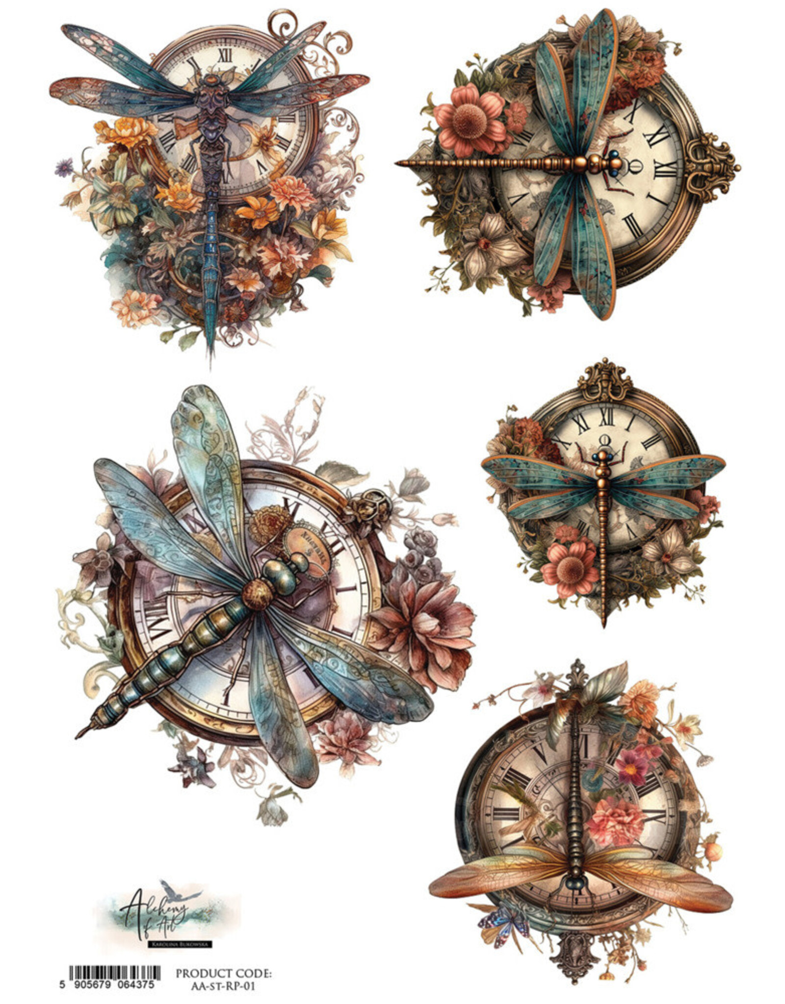 ALCHEMY OF ART ALCHEMY OF ART STEAMPUNK TIME 01 A4 RICE PAPER