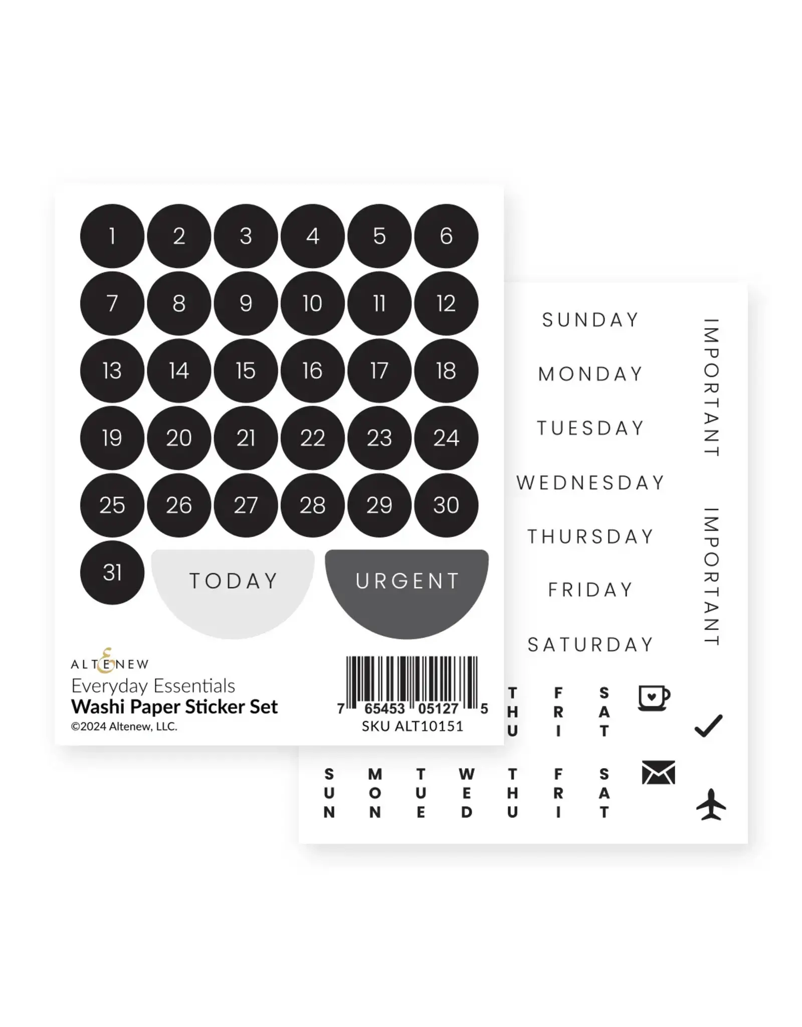 ALTENEW ALTENEW EVERYDAY ESSENTIALS WASHI PAPER STICKER SET