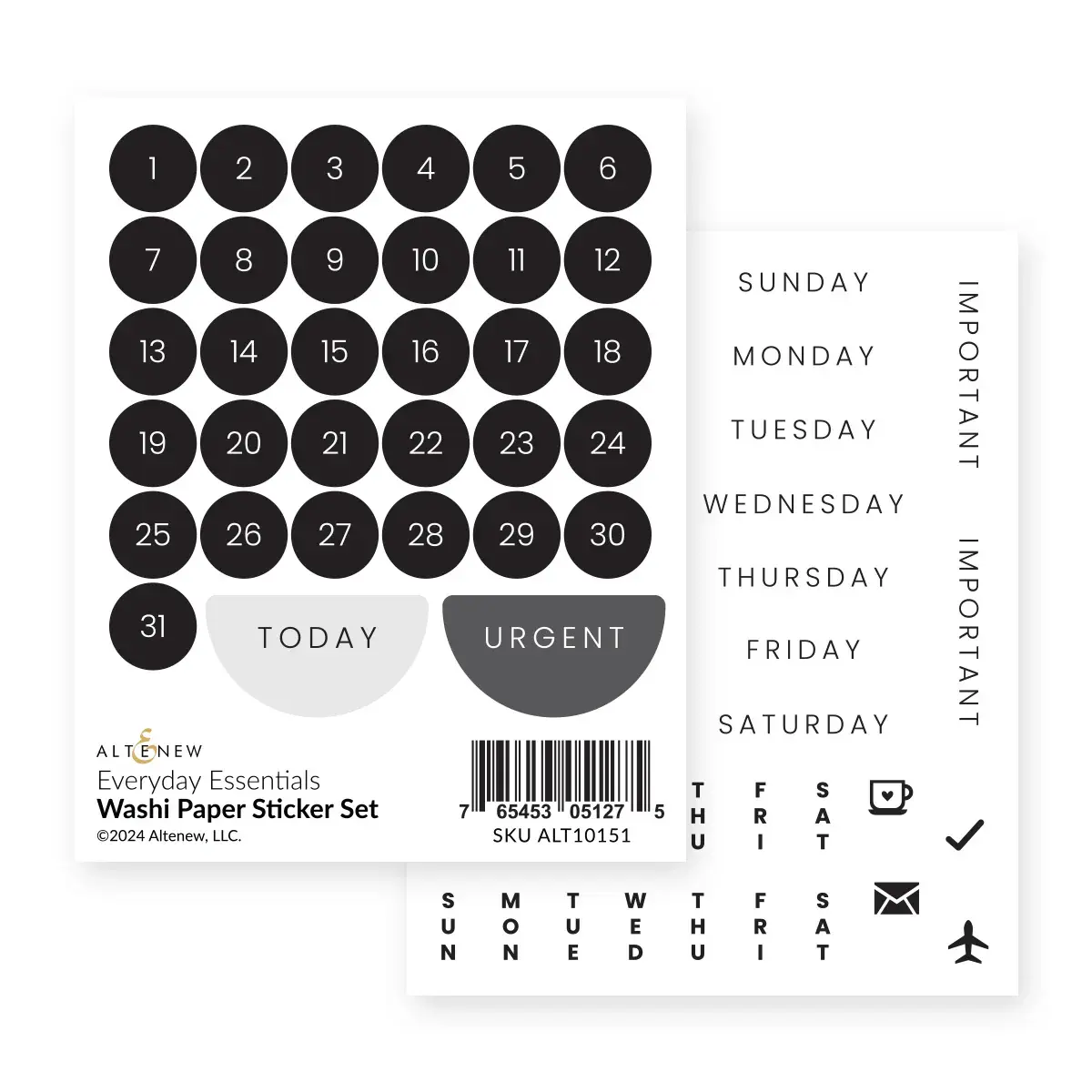 ALTENEW ALTENEW EVERYDAY ESSENTIALS WASHI PAPER STICKER SET