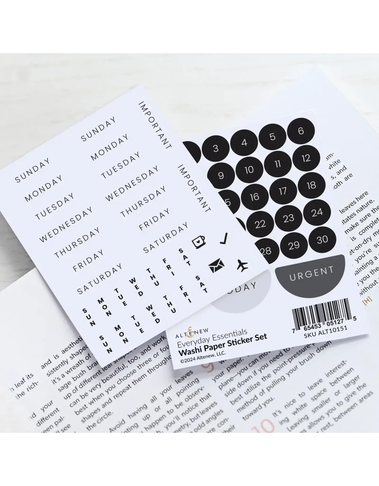 ALTENEW ALTENEW EVERYDAY ESSENTIALS WASHI PAPER STICKER SET