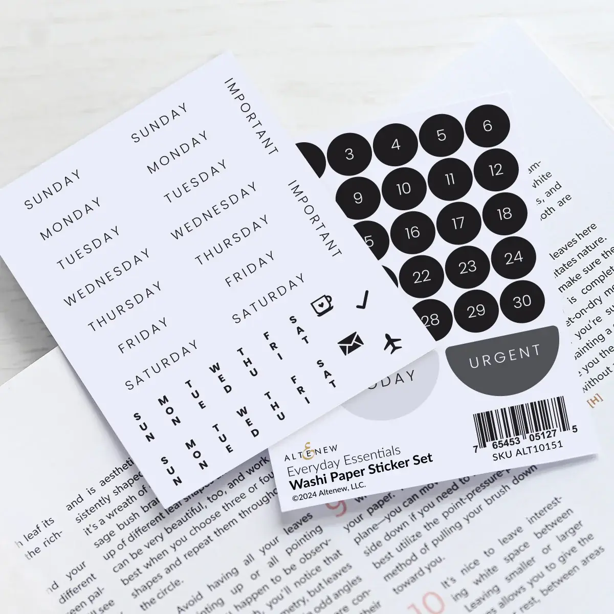 ALTENEW ALTENEW EVERYDAY ESSENTIALS WASHI PAPER STICKER SET