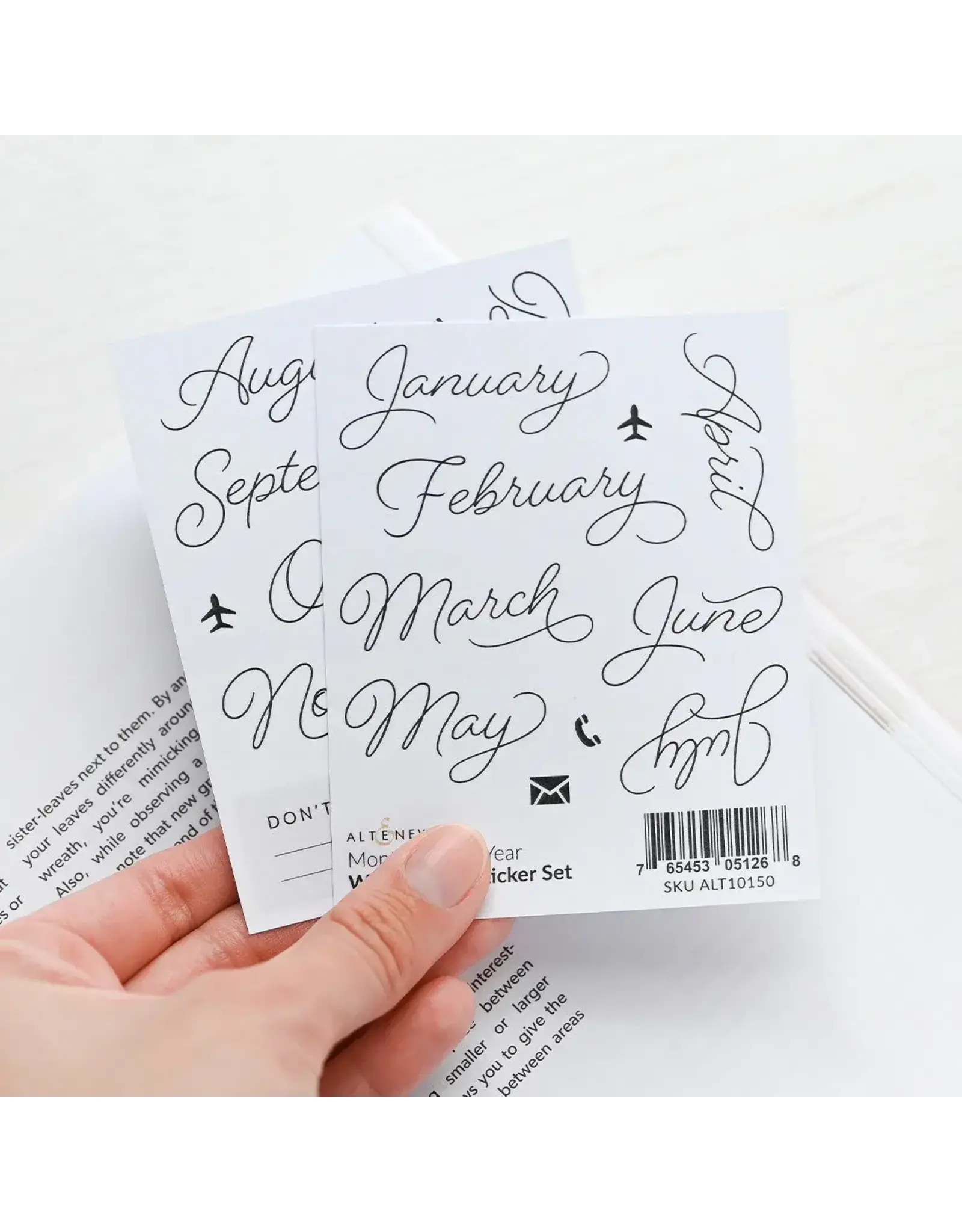 ALTENEW ALTENEW MONTHS OF THE YEAR WASHI PAPER STICKER SET