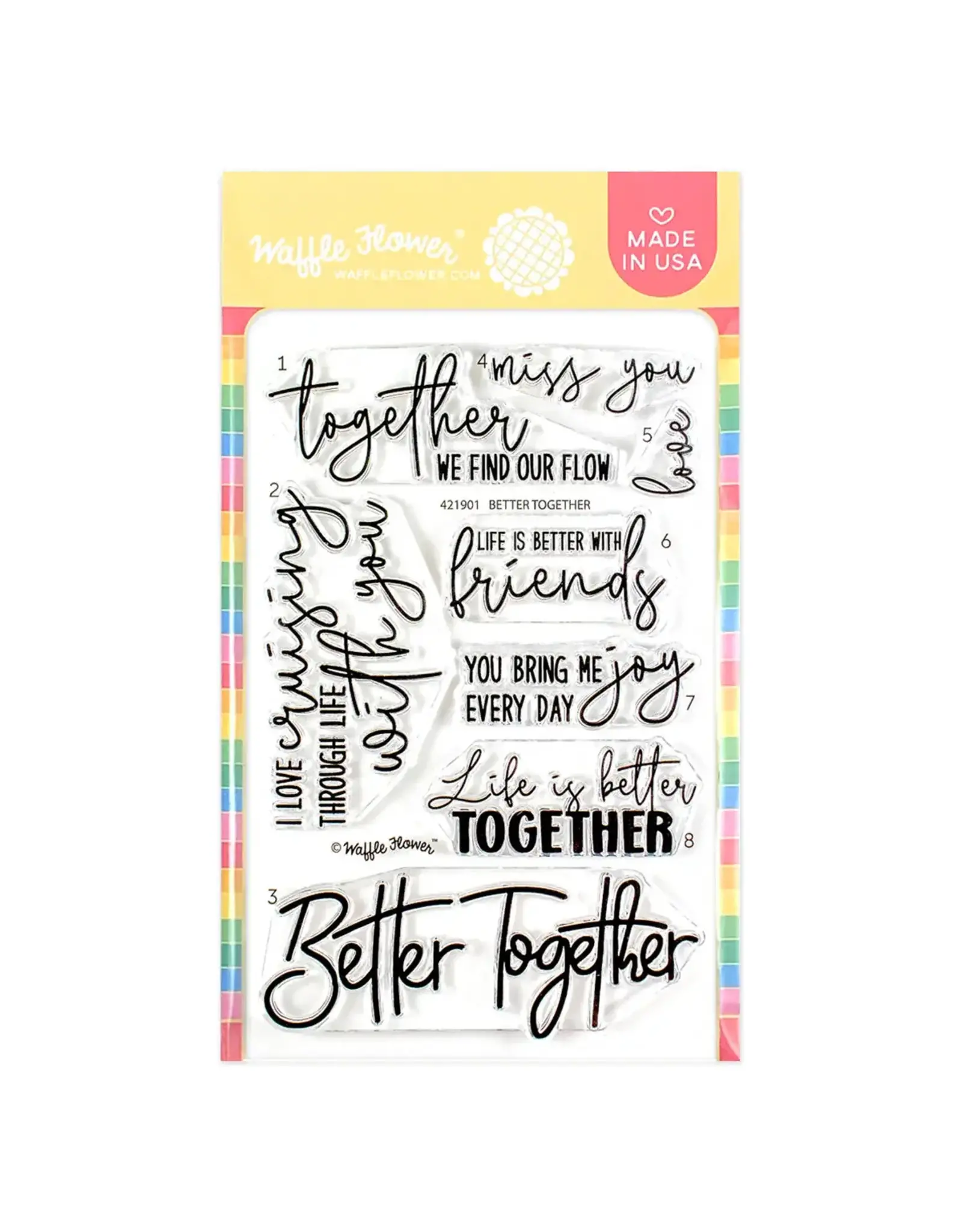 WAFFLE FLOWER WAFFLE FLOWER BETTER TOGETHER CLEAR STAMP SET