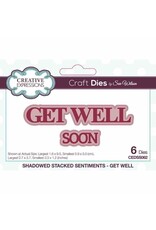 CREATIVE EXPRESSIONS CREATIVE EXPRESSIONS SUE WILSON SHADOWED STACKED SENTIMENTS - GET WELL DIE SET