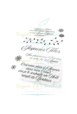 SIMPLE A SOUHAITS SIMPLE À SOUHAIT SOUHAITS NOËL #2 CLEAR STAMP SET