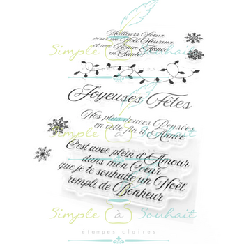 SIMPLE A SOUHAITS SIMPLE À SOUHAIT SOUHAITS NOËL #2 CLEAR STAMP SET