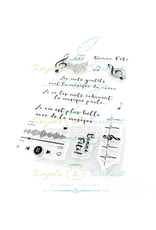 SIMPLE A SOUHAITS SIMPLE À SOUHAIT MUSIQUE CLEAR STAMP SET