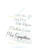 SIMPLE A SOUHAITS SIMPLE À SOUHAIT SOUHAITS LARGES #1  CLEAR STAMP SET