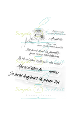 SIMPLE A SOUHAITS SIMPLE À SOUHAIT SOUHAITS FLEURIS #4  CLEAR STAMP SET