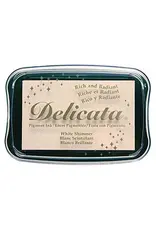 TSUKINEKO TSUKINEKO DELICATA PIGMENT INK PAD WHITE SHIMMER