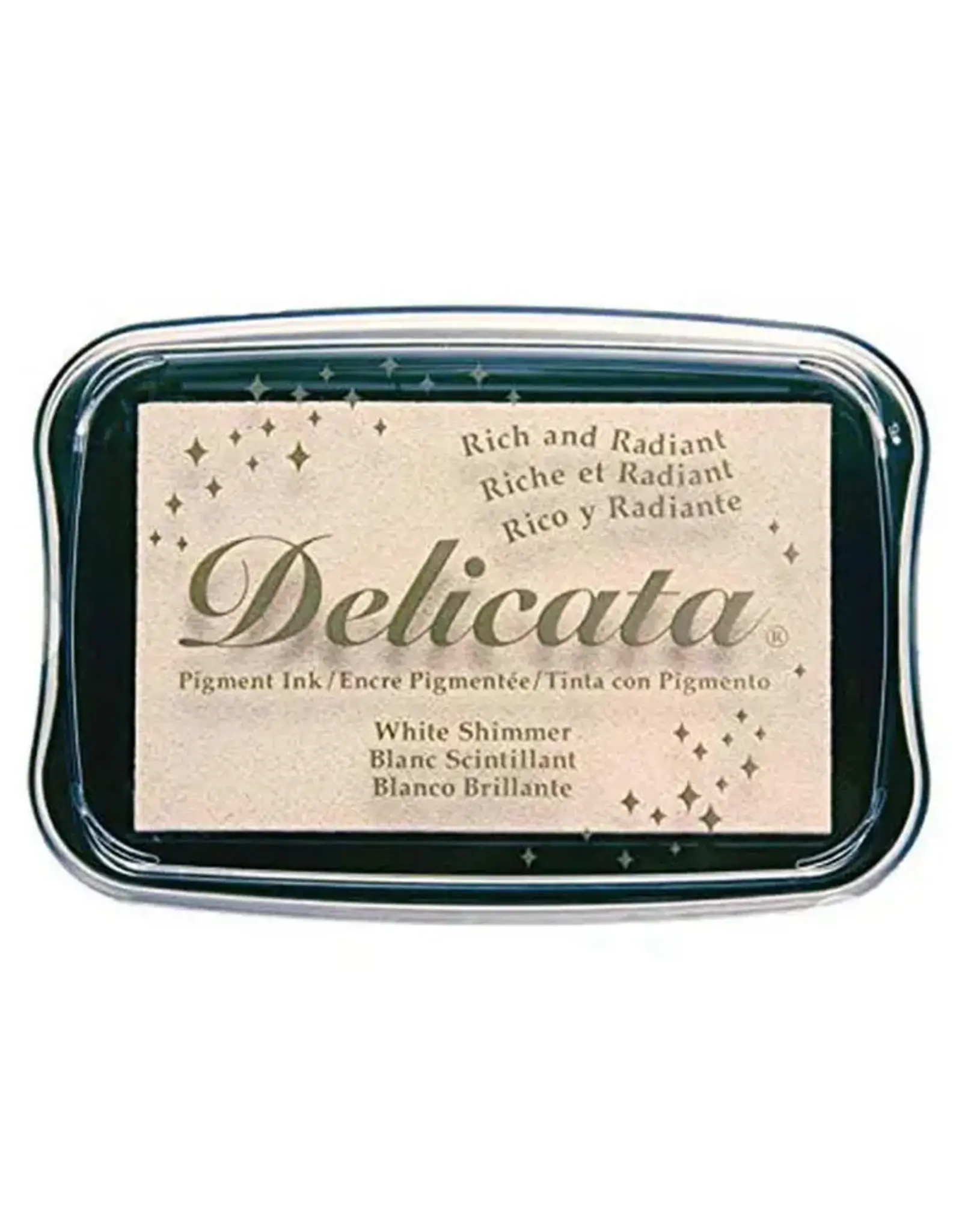 TSUKINEKO TSUKINEKO DELICATA PIGMENT INK PAD WHITE SHIMMER