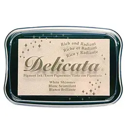 TSUKINEKO TSUKINEKO DELICATA PIGMENT INK PAD WHITE SHIMMER