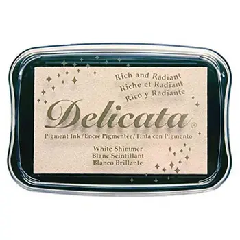 TSUKINEKO TSUKINEKO DELICATA PIGMENT INK PAD WHITE SHIMMER