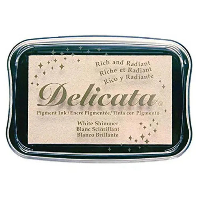 TSUKINEKO TSUKINEKO DELICATA PIGMENT INK PAD WHITE SHIMMER