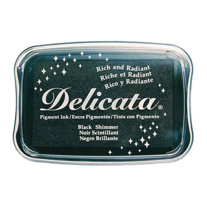 TSUKINEKO TSUKINEKO DELICATA PIGMENT INK PAD BLACK SHIMMER