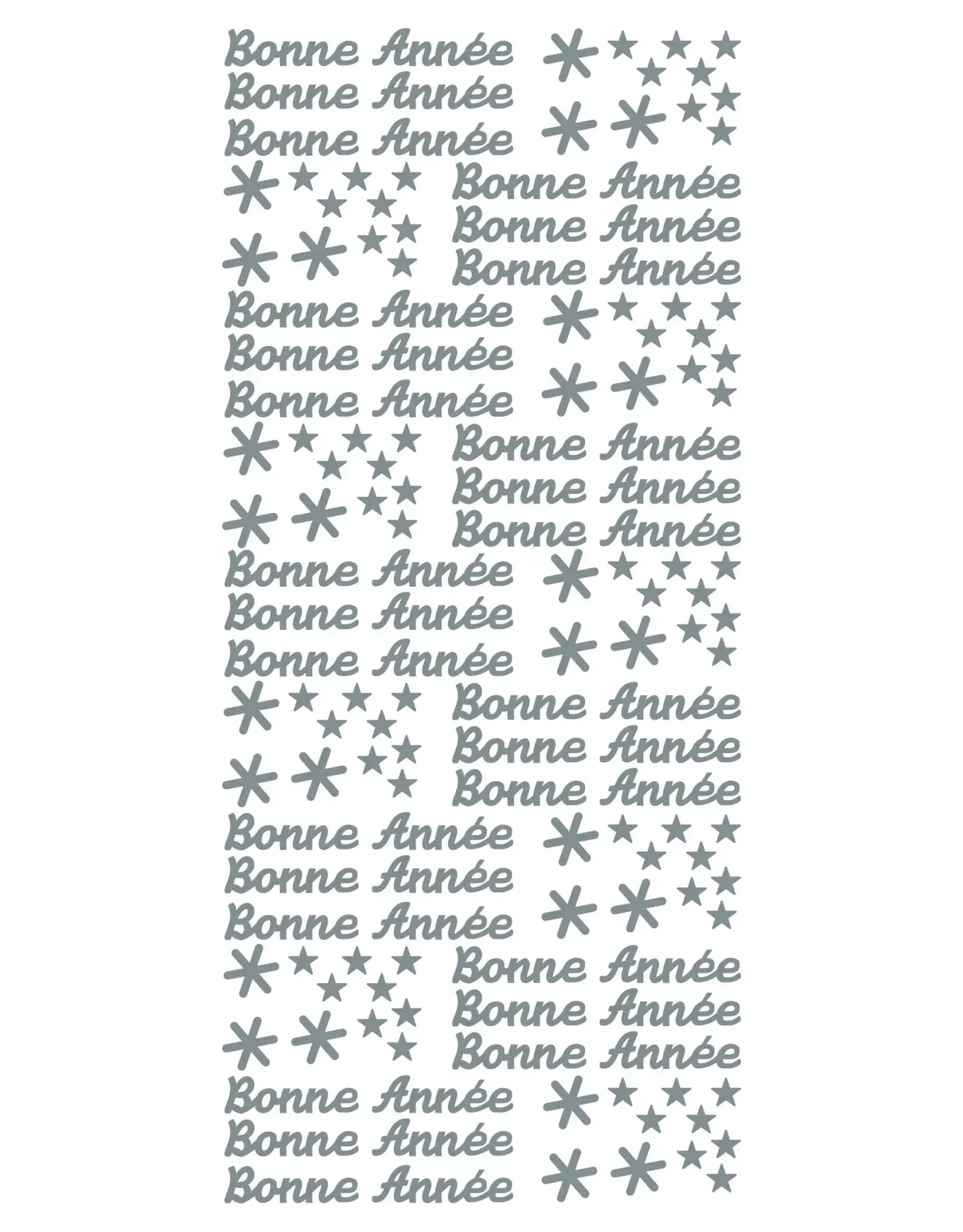 ECSTASY CRAFTS ECSTASY CRAFTS BONNE ANNÉE 2 SILVER PEEL OFF STICKERS