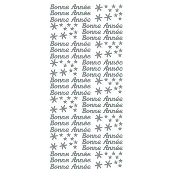 ECSTASY CRAFTS ECSTASY CRAFTS BONNE ANNÉE 2 SILVER PEEL OFF STICKERS