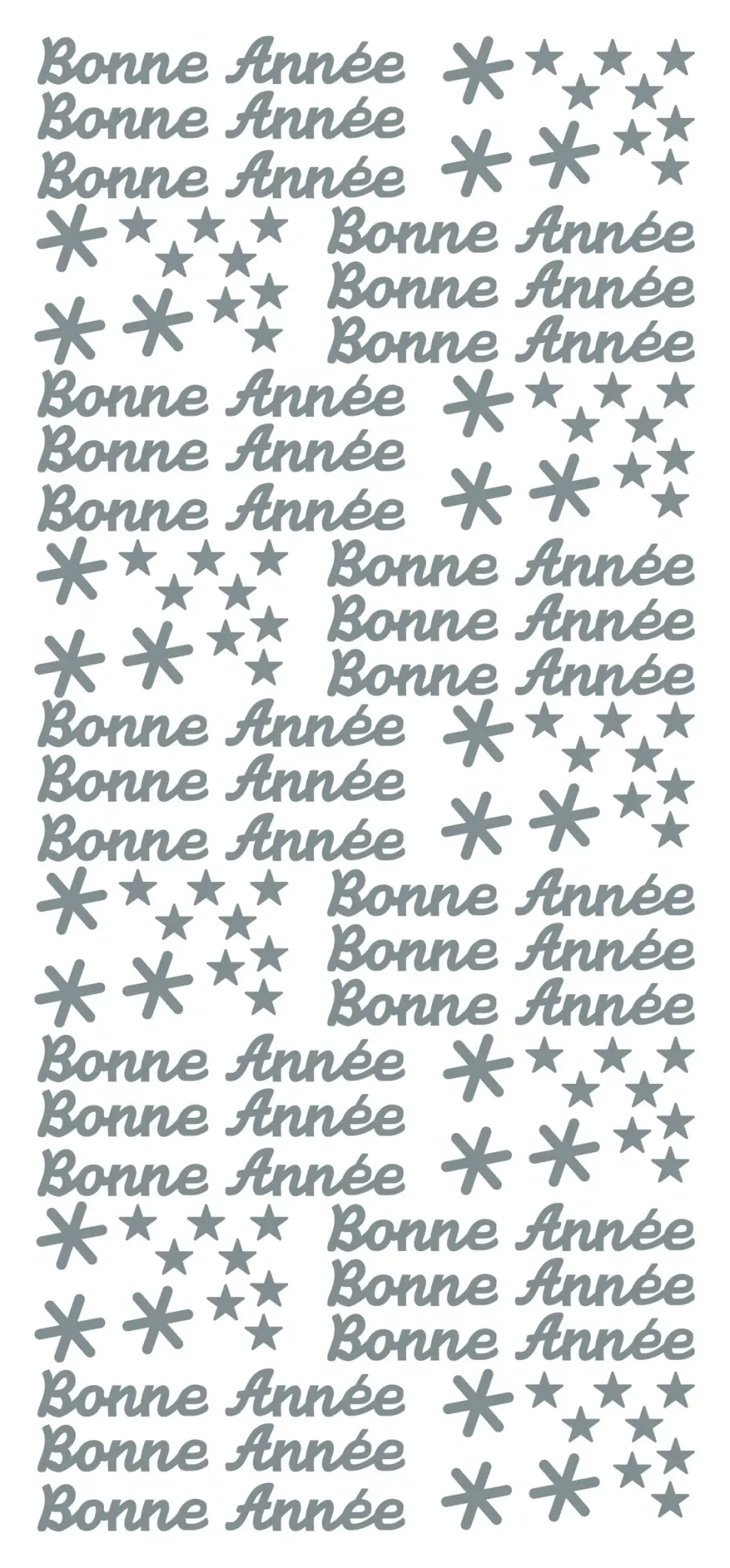 ECSTASY CRAFTS ECSTASY CRAFTS BONNE ANNÉE 2 SILVER PEEL OFF STICKERS