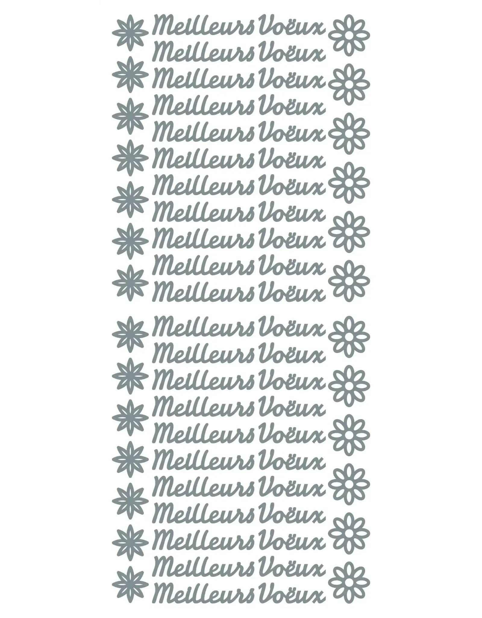 ECSTASY CRAFTS ECSTASY CRAFTS MEILLEURS VOËUX SILVER PEEL OFF STICKERS