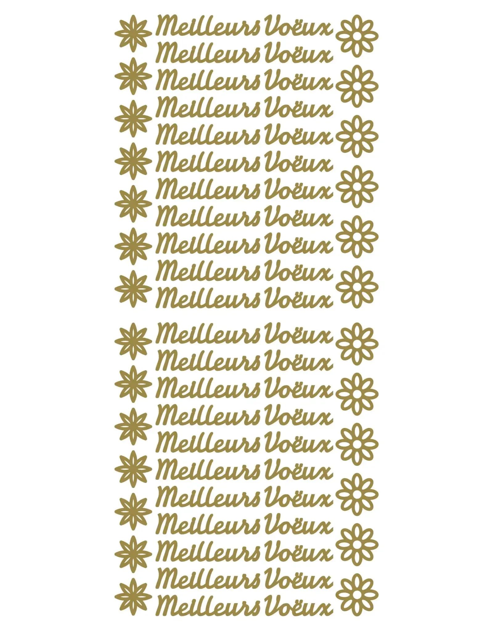 ECSTASY CRAFTS ECSTASY CRAFTS MEILLEURS VOËUX GOLD PEEL OFF STICKERS
