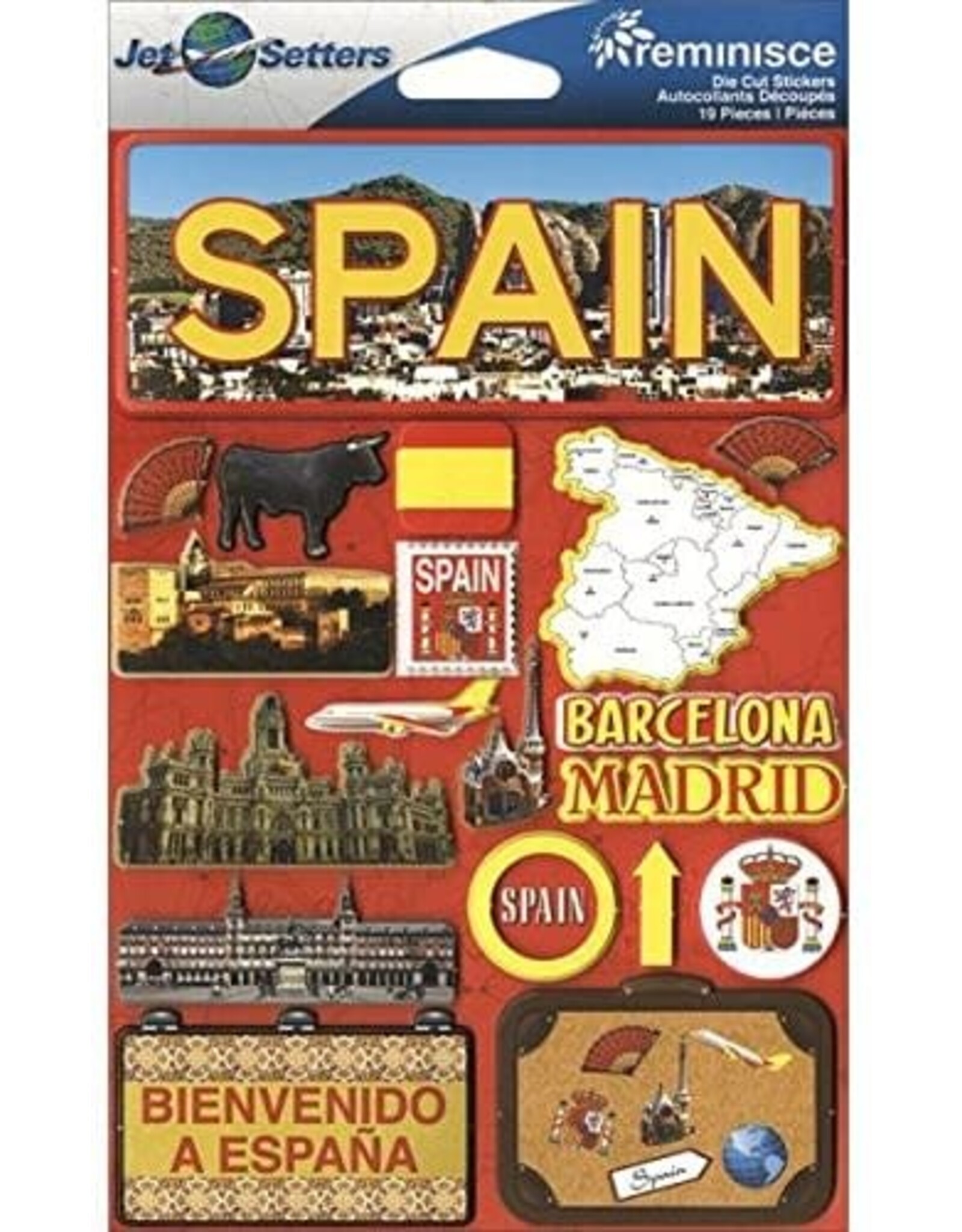 REMINISCE REMINISCE JET SETTERS SPAIN 3D STICKERS