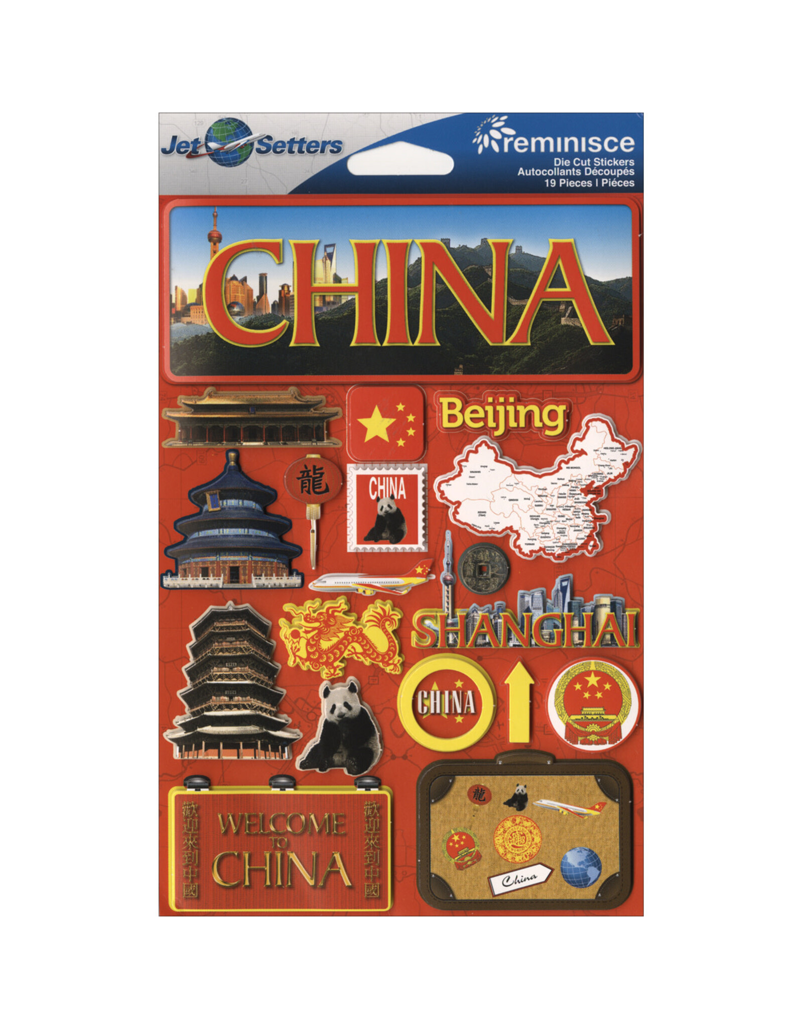 REMINISCE REMINISCE JET SETTERS CHINA 3D STICKERS