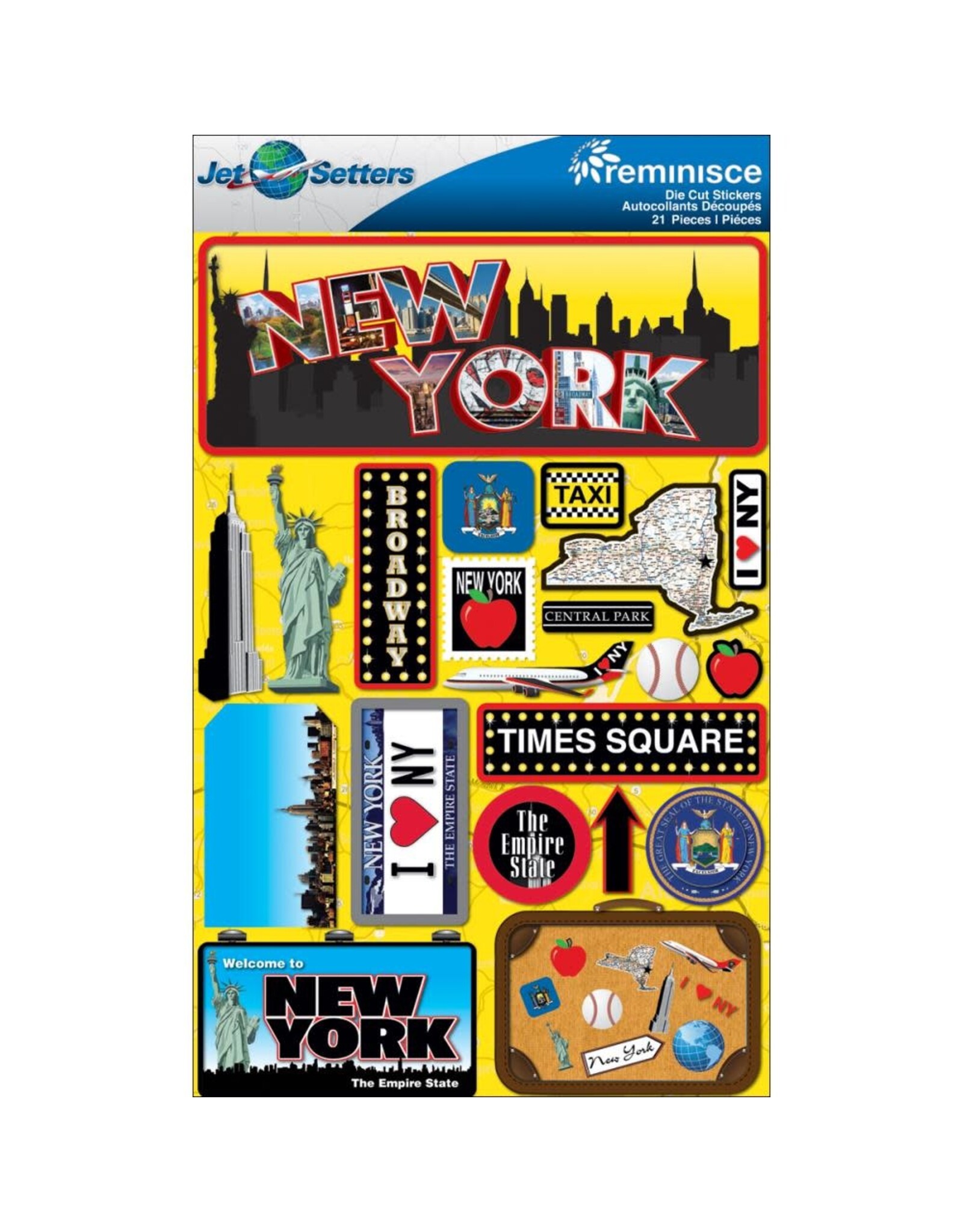 REMINISCE REMINISCE NEW YORK JET SETTERS 3D STICKERS