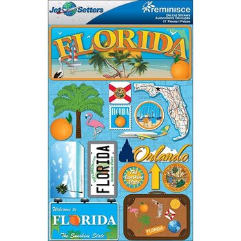 DESIGNS BY REMINISCE REMINISCE FLORIDA JET SETTERS 3D STICKERS