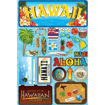 DESIGNS BY REMINISCE REMINISCE HAWAII JET SETTERS DIMENSIONAL STICKERS