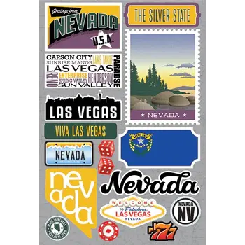 DESIGNS BY REMINISCE REMINISCE JET SETTERS NEVADA 3D STICKERS