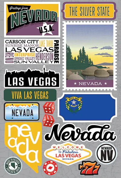 REMINISCE REMINISCE JET SETTERS NEVADA 3D STICKERS