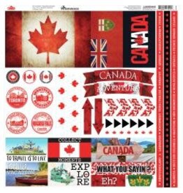 REMINISCE REMINISCE CANADA 12x12 DIE CUT STICKERS