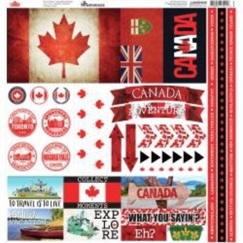 DESIGNS BY REMINISCE REMINISCE CANADA 12x12 DIE CUT STICKERS