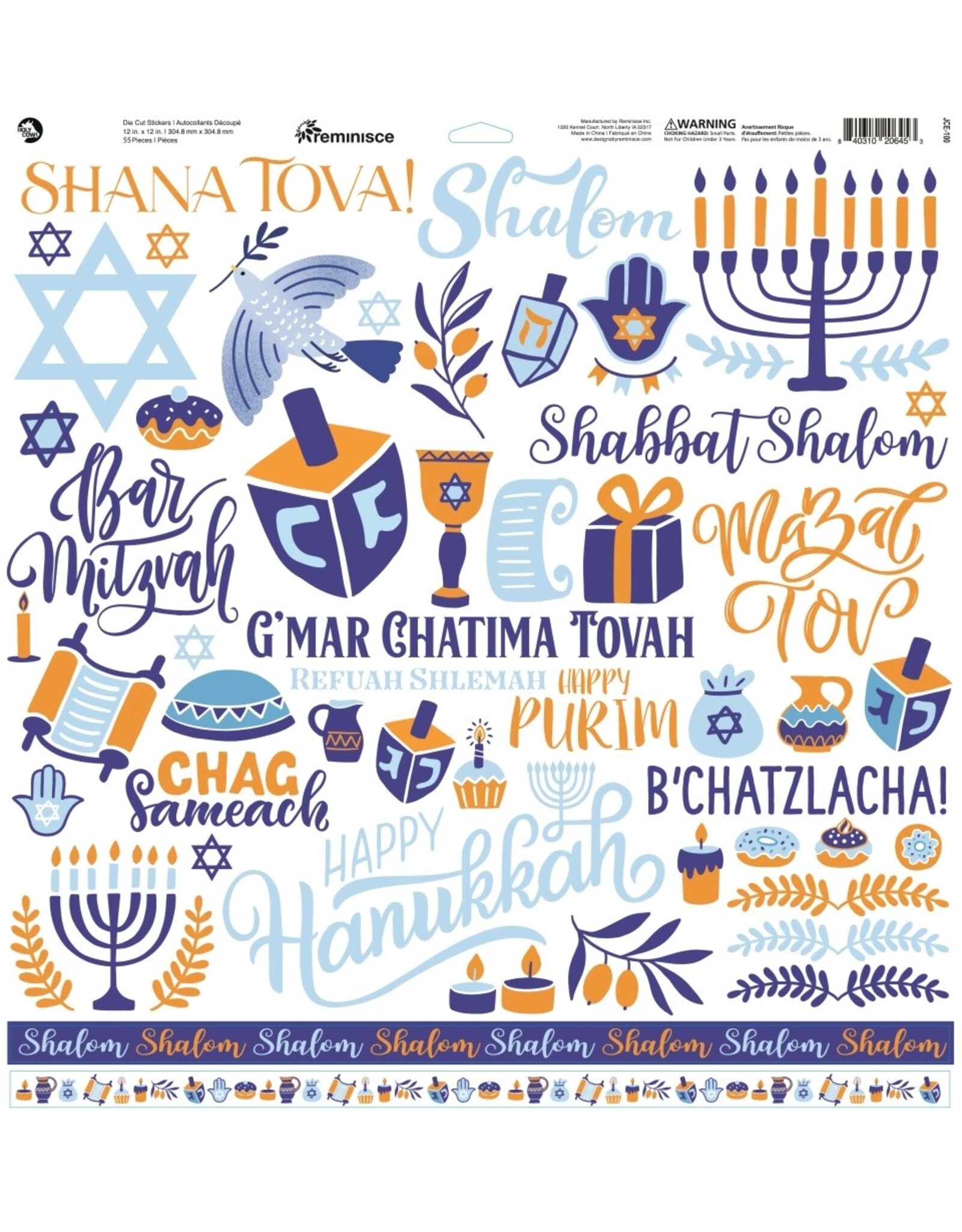 REMINISCE REMINISCE JEWISH CELEBRATIONS DIE CUT STICKERS